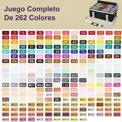 KIT DE MARCADORES ARTÍSTICO - EDICIÓN ESTILO BOBBIE [262 COLORES]